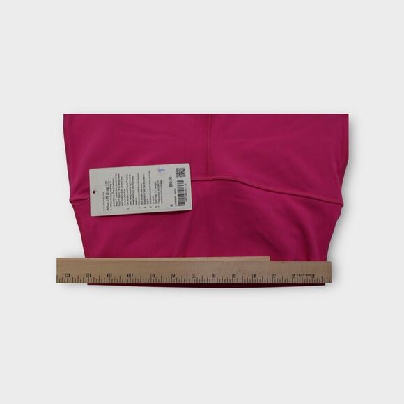 Lululemon Align High Rise Crop 17" Sonic Pink Leggings Double Ligned - Picture 7 of 7